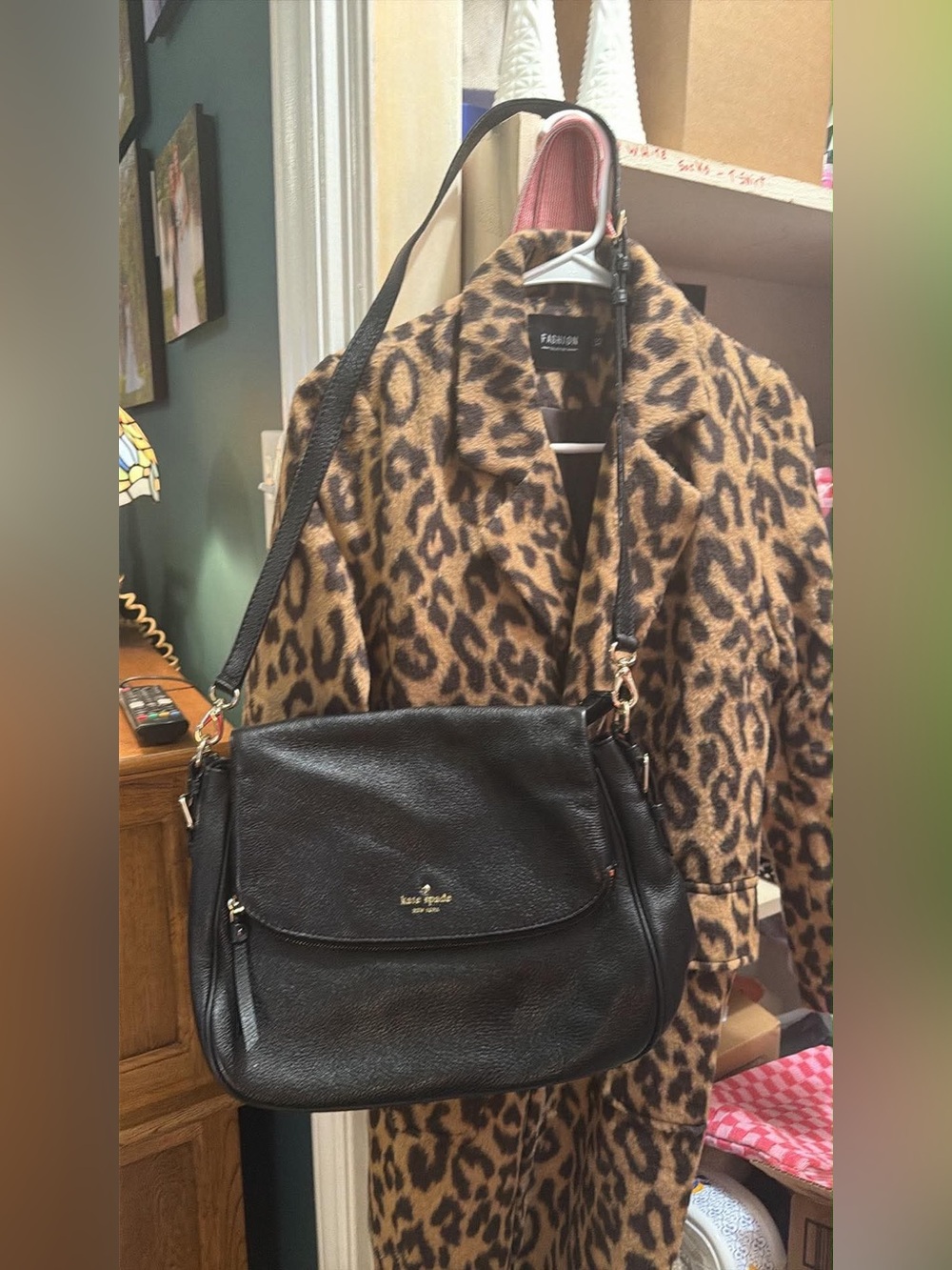 kate spade Black Pebbled Leather Crossbody Shoulder Bag